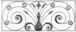 Кованая декоративная панель арт. 901 разм. 122x64
