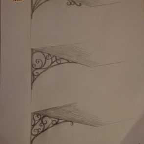 Кованый козырек 19