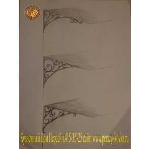 Кованый козырек 19