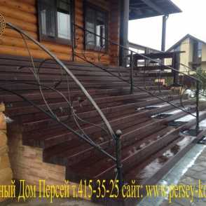 Кованые уличные ограждения на крыльцо 4