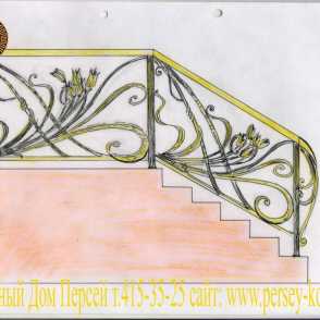Кованые уличные ограждения 14