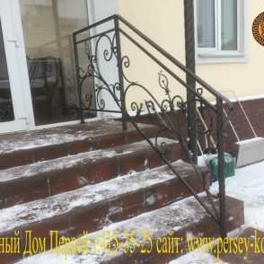 Кованые уличные ограждения на крыльцо 7