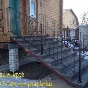 Кованые перила для лестницы 01
