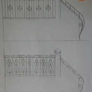 Кованые уличные ограждения на крыльцо 10