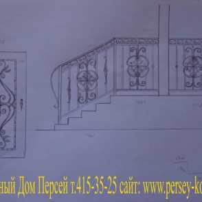 Кованые уличные ограждения на крыльцо 13