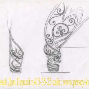 Кованые уличные ограждения на крыльцо 17