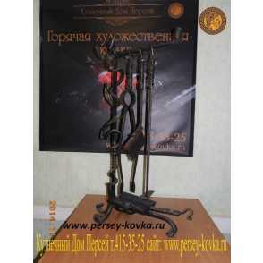 Кованый каминный набор для мангала 3