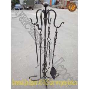 Кованый каминный набор 2