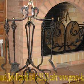 Кованый каминный набор 4