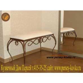 Кованая полка и банкетка 1