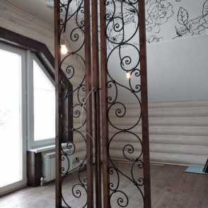 Кованая декоративная стойка под TV со скрытой проводкой 4