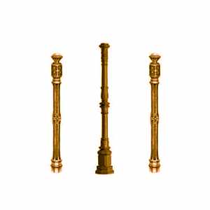 Стальные, кованые, чугунные, литые столбы, опоры и стойки,  для  кованых ограждений и перил