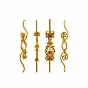 Стальные, кованые, чугунные балясины-палочки для лестниц, перил, ограждений из металла