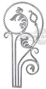 Кованая балясина арт. 1001 разм. 38x80