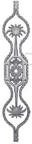 Кованая балясина арт. 1003 разм. 15x90