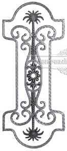 Кованая балясина арт. 1008 разм. 32,5x80