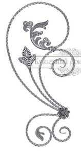 Кованая балясина арт. 1009 разм. 37x80