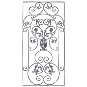Кованая декоративная панель арт. 1015 разм. 80x160