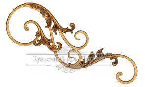 Кованые навершия на забор, ворота  арт. 1025 разм. 75x23,5