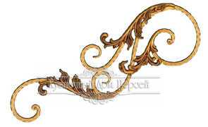 Кованые навершия на забор, ворота  арт. 1026 разм. 75x23,5