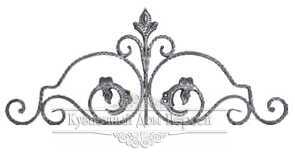 Кованые навершия на забор, ворота  арт. 1042 разм. 50x112