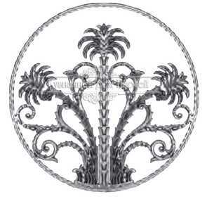 Кованая розетка арт. 1056 разм. 55x55