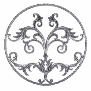 Кованая розетка арт. 1058 разм. 50x50