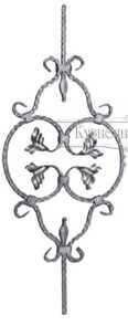 Кованая балясина арт. 105 разм. 37x90
