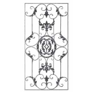Кованая декоративная панель арт. 1064 разм. 80x160