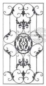 Кованая декоративная панель арт. 1064 разм. 80x160