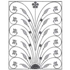 Кованая декоративная панель арт. 1068 разм. 125x160