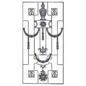 Кованая декоративная панель арт. 1069 разм. 80x160