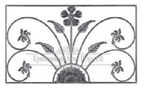 Кованая декоративная панель арт. 1070 разм. 100x60