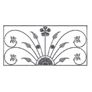 Кованая декоративная панель арт. 1071 разм. 125x60