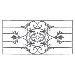 Кованая декоративная панель арт. 1075 разм. 125x60