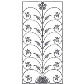 Кованая декоративная панель арт. 1078 разм. 80x160