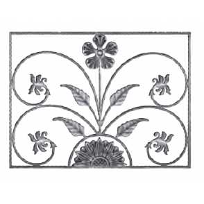 Кованая декоративная панель арт. 1079 разм. 80x60