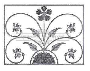 Кованая декоративная панель арт. 1079 разм. 80x60