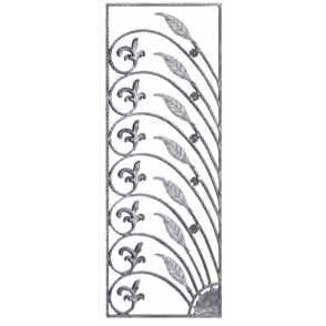 Кованая декоративная панель арт. 1083 разм. 60x160