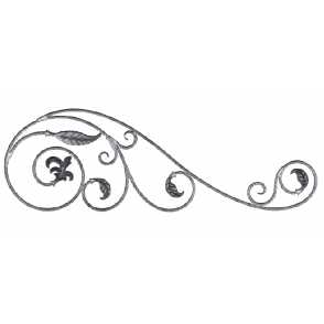 Кованые навершия на забор, ворота  арт. 1085 разм. 140x46,5