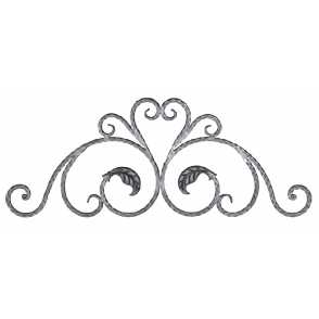 Кованые навершия на забор, ворота  арт. 1086 разм. 90x35