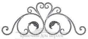 Кованые навершия на забор, ворота  арт. 1086 разм. 90x35