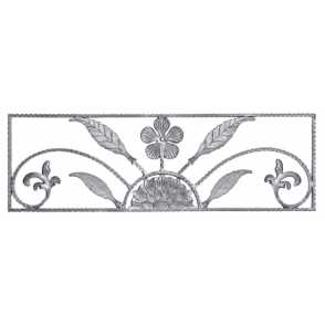 Кованая декоративная панель арт. 1087 разм. 125x40