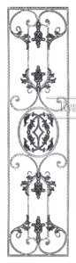 Кованая декоративная панель арт. 1092 разм. 40x160