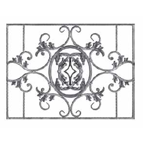 Кованая декоративная панель арт. 1095 разм. 80x60