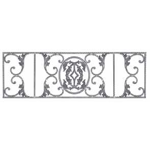 Кованая декоративная панель арт. 1097 разм. 125x40