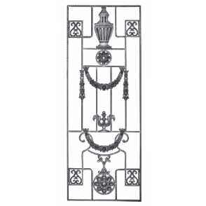 Кованая декоративная панель арт. 1101 разм. 60x160