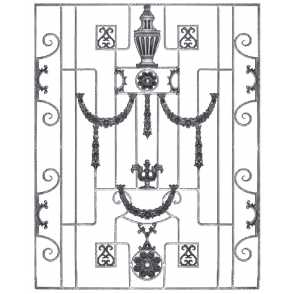 Кованая декоративная панель арт. 1103 разм. 125x160