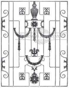 Кованая декоративная панель арт. 1103 разм. 125x160