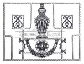 Кованая декоративная панель арт. 1106 разм. 80x60